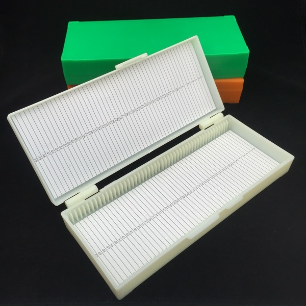 Lab Pathological Slides Storage Box Plastic Microscope Slides Box Holder Case