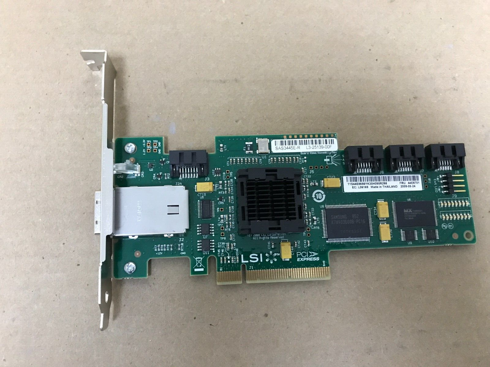 IBM LSI Logic SAS3445E-R RAID Controller Card 3Gbs FRU 44E8701