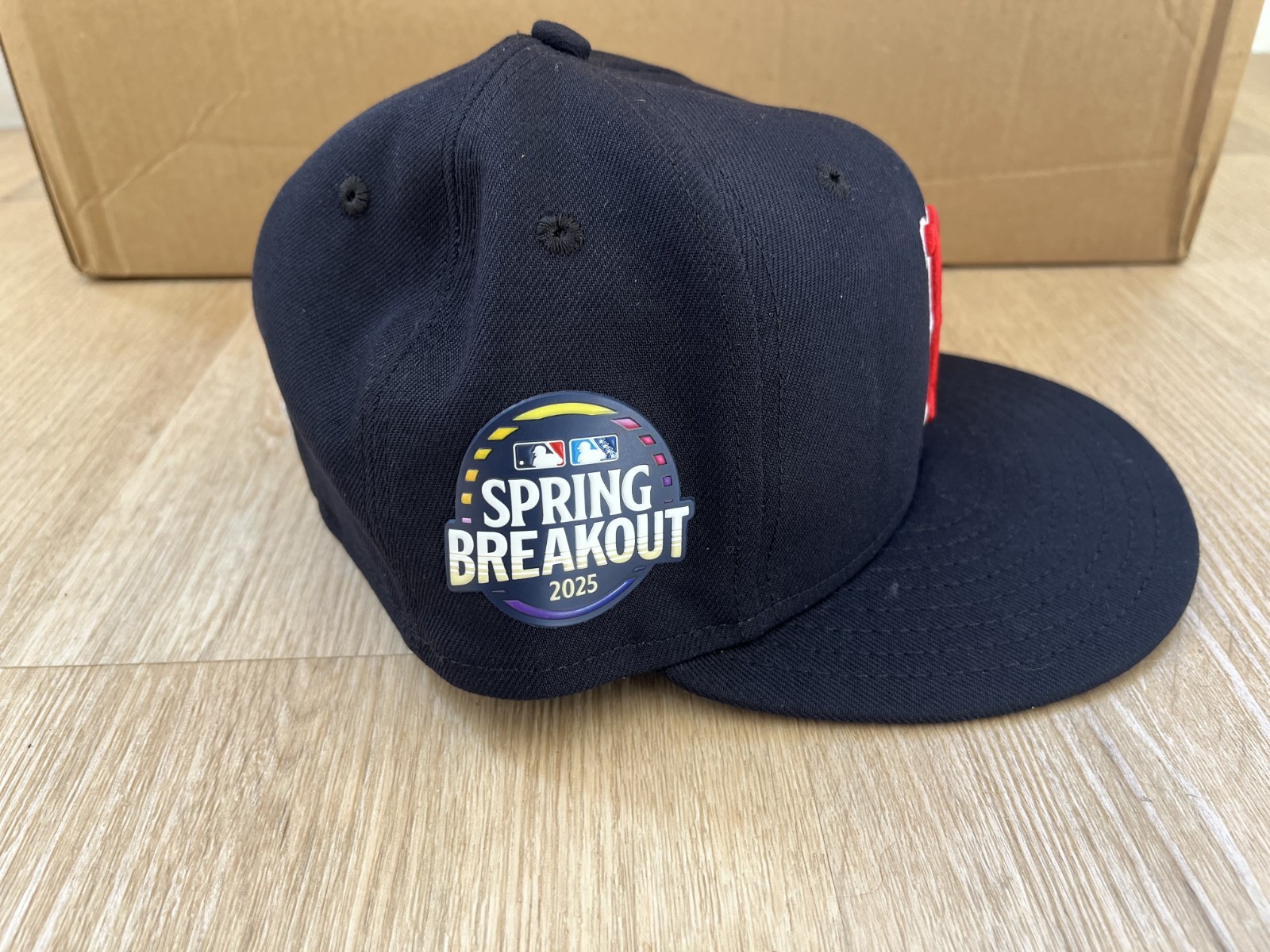 Allan Castro Game Used Worn Boston Red Sox Spring Breakout Hat 7 1/8