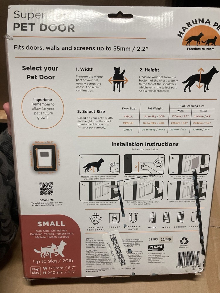 Super Tough Pet Door Size Small