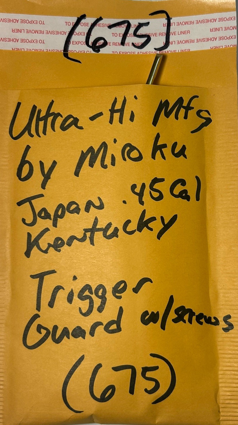 Ultra-Hi Miroku Kentucky Sidelock Muzzleloader Brass Trigger Guard W/ Screws