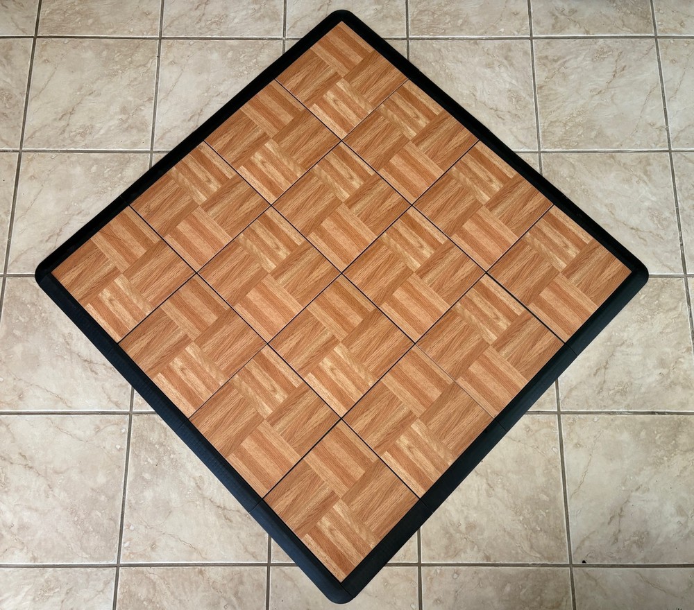Dance 4x4 OAK FLOOR Interlocking Lightweight Modular Dance Floor Kit (4' X4')