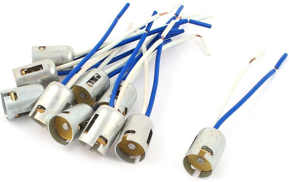 10 Pcs 1156 BA15S S25 Car Tail Brake Bulb LED Light Extension Socket Universal
