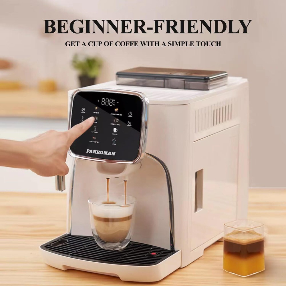 Super Automatic Espresso Machine with Grinder - Espresso Maker with Steam wand