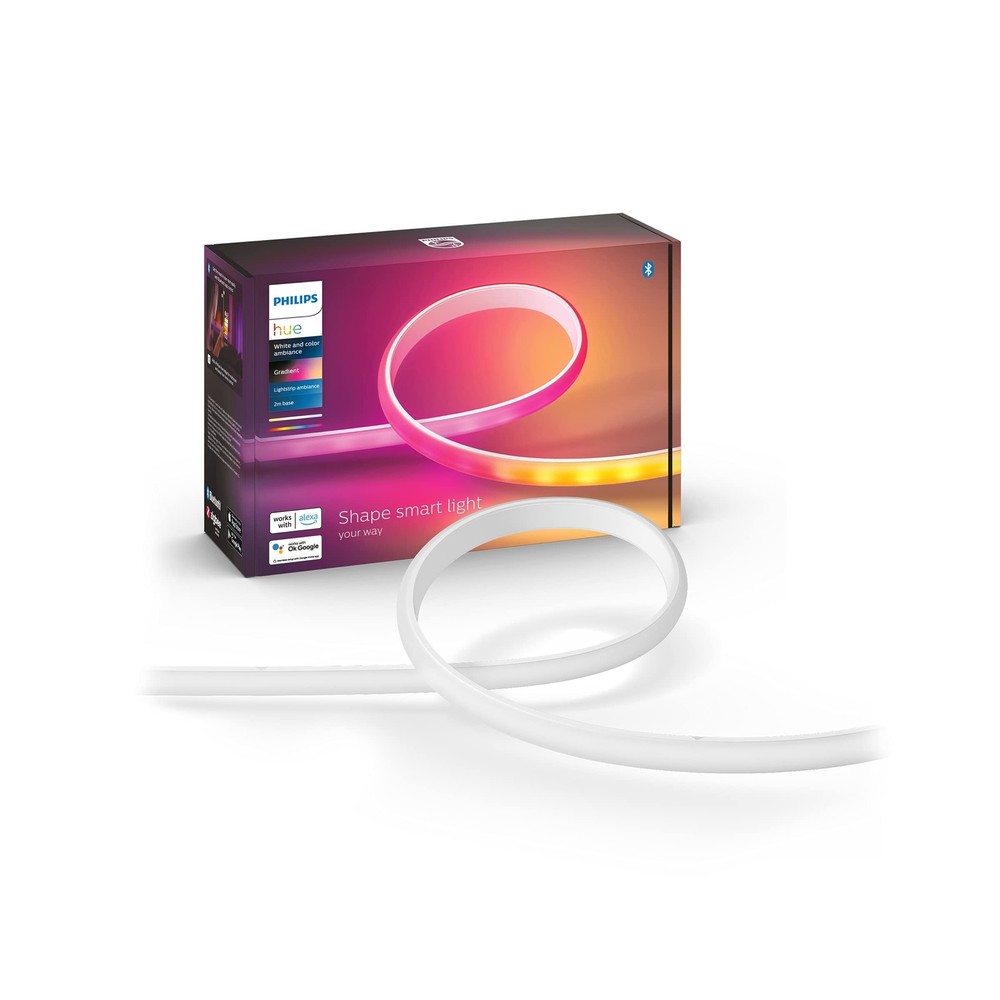 Philips Hue Bluetooth Gradient Ambiance Smart Lightstrip 2m/6ft Base Kit with...