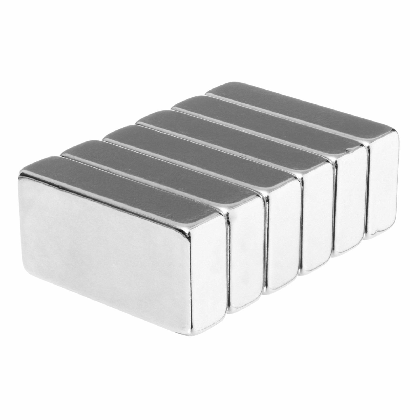 1 x 1/2 x 1/4 Inch Neodymium Rare Earth Block Magnets N42 (6 Pack)