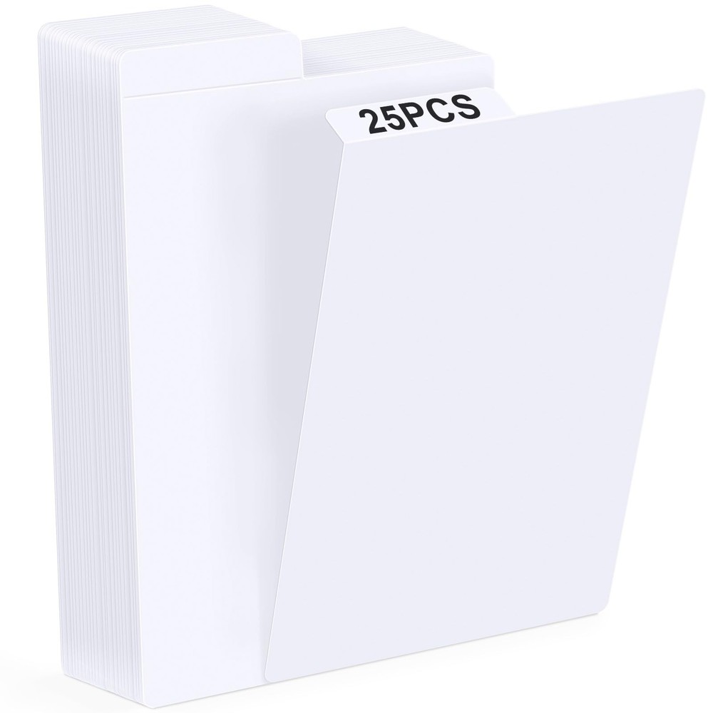 Comic Dividers 25 Pack, Cardboard Tabs, White, Comic Box Organizer