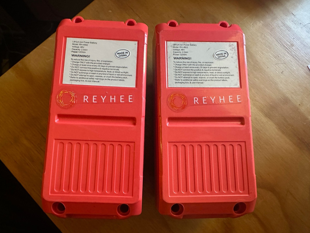 Replacement Batteries for Scooter 2 Pack REYHEE Brand 48 volt