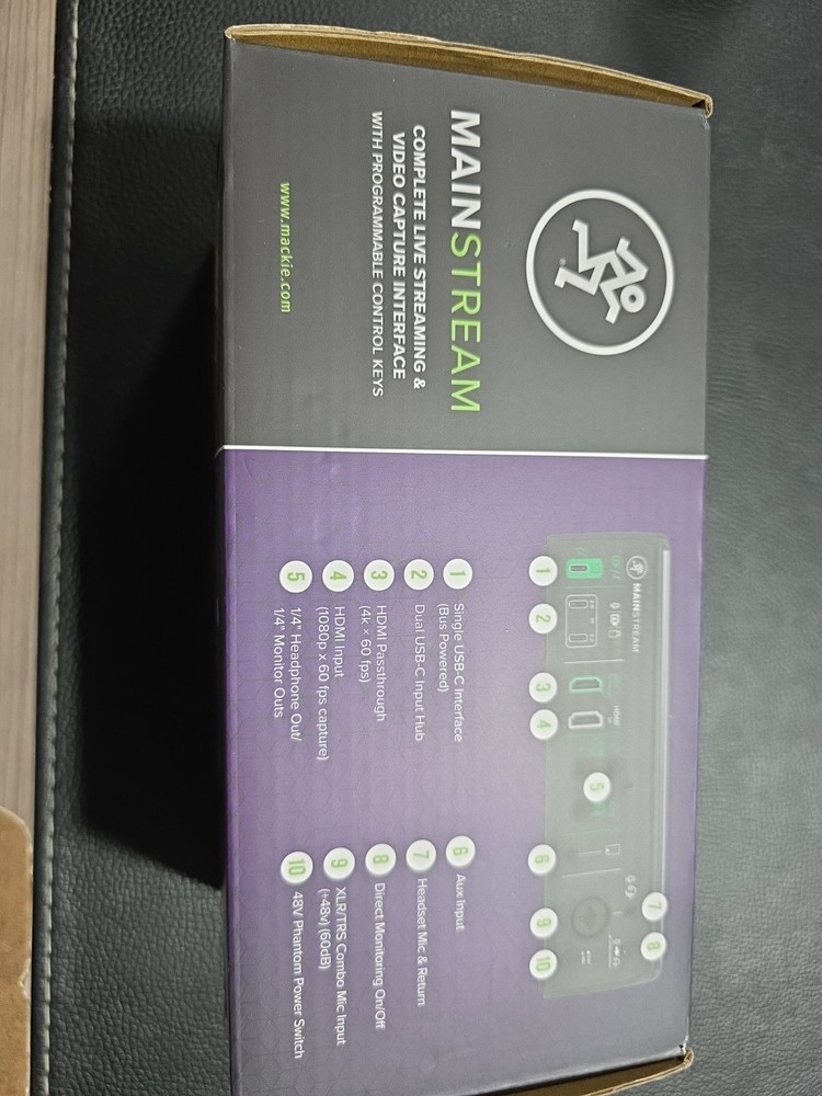 Mackie Mainstream Video Streaming Interface Stream Video Capture Controls