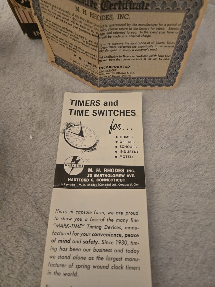 Professional Time Switch #78104 Mark-Time Timing Devices UNTESTED