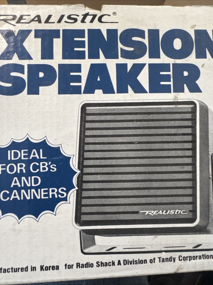 Vtg Realistic 4" CB/Scanner  Extension Speaker NOS