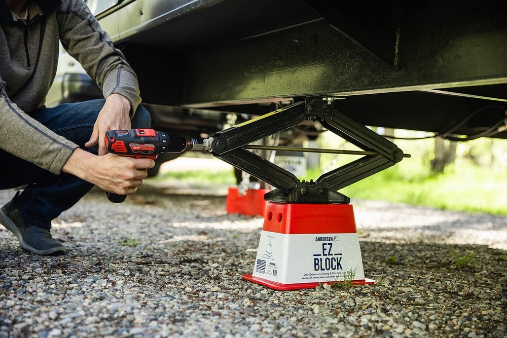 ANDERSEN HITCHES Single Trailer EZ Jack Block RV Leveling System Stabilizer Stan