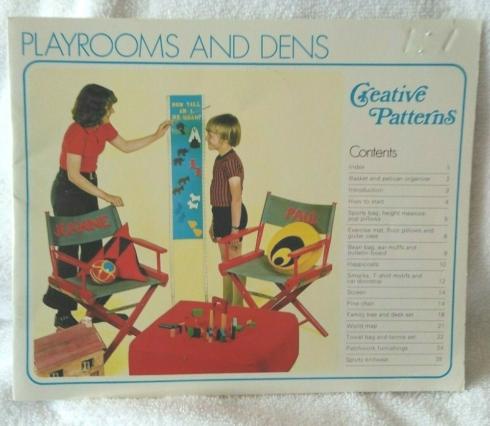 Creative Patterns Playrooms and Dens Craft Booklet 1976
