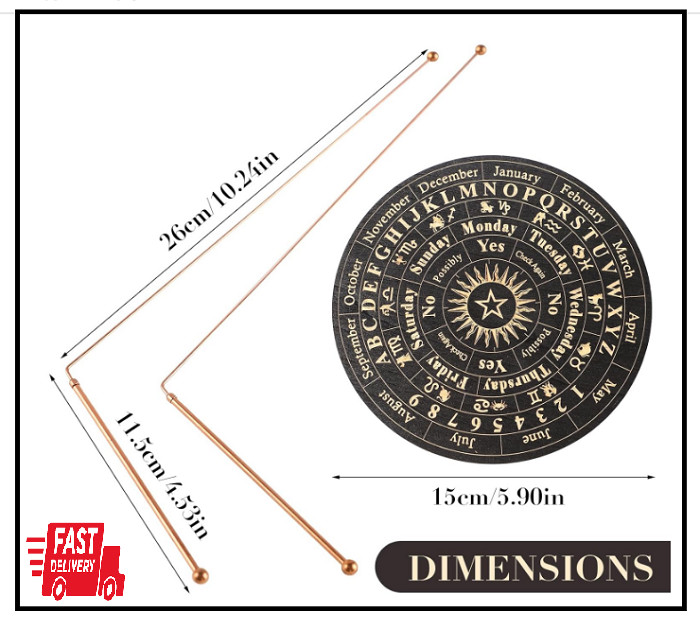 99.99% Copper Dowsing Rods - 2PCS Divining Rods+Dowsing Pendulum + Divination