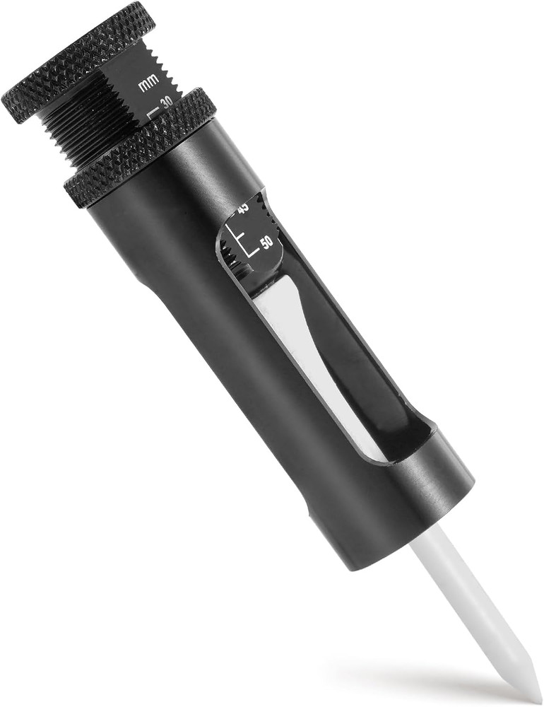 Adjustable Golf Tee Height Tool, Aluminum Golf Tee Height Setter with Precise Sc