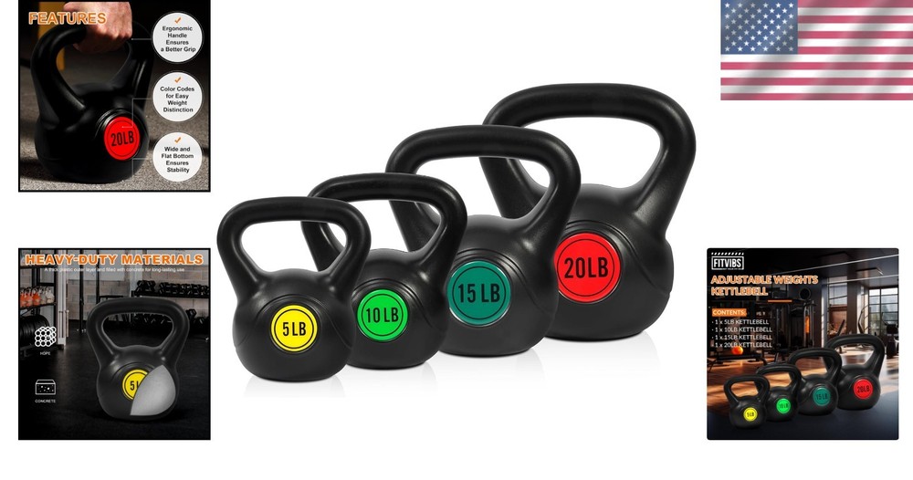 50lb Strength Training Kettlebell Pack