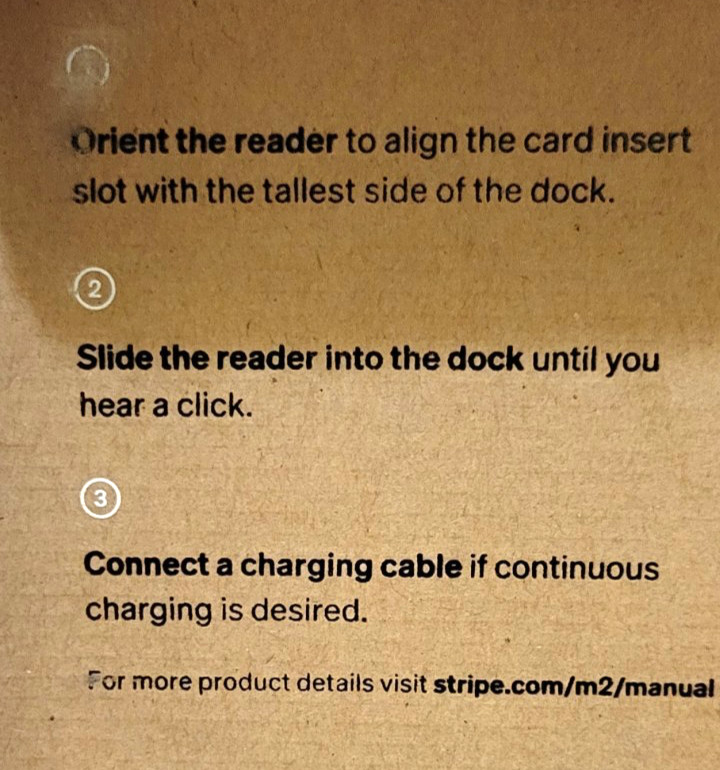 DOCK for Stripe Reader M2 - Credit Card Wireless Bluetooth Payments - GRAY