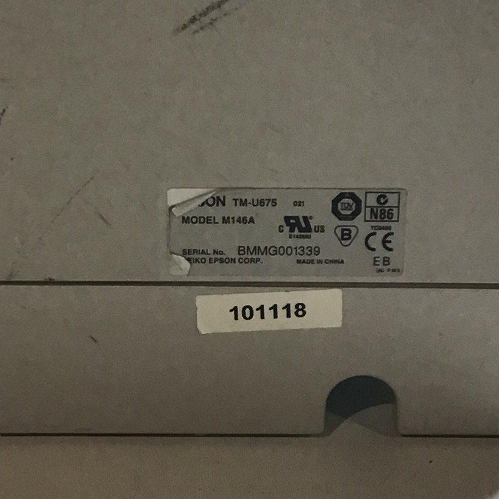 Epson TM-U675 M146A White POS Receipt Printer