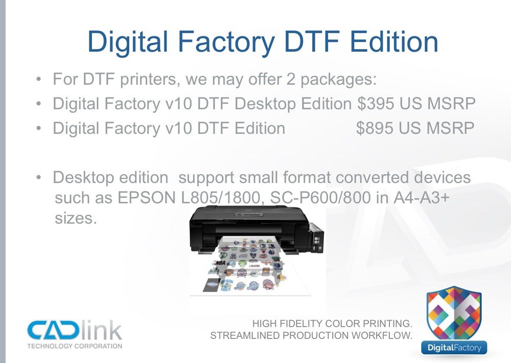 CADlink Digital Factory v10 DTF Edition rip software Down Load Code