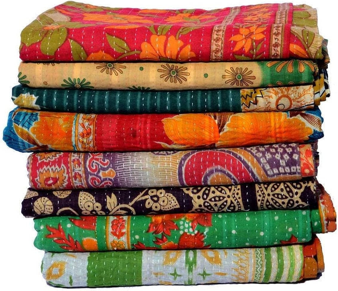 Royal Craft Wholesale Lot of Indian Vintage Kantha Quilt Handmade Throw Reversib
