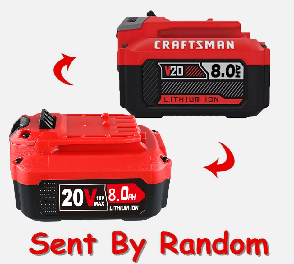 8.0Ah For Craftsman V20 20 Volt MAX Lithium Battery CMCB204 CMCB202 CMCB201 New