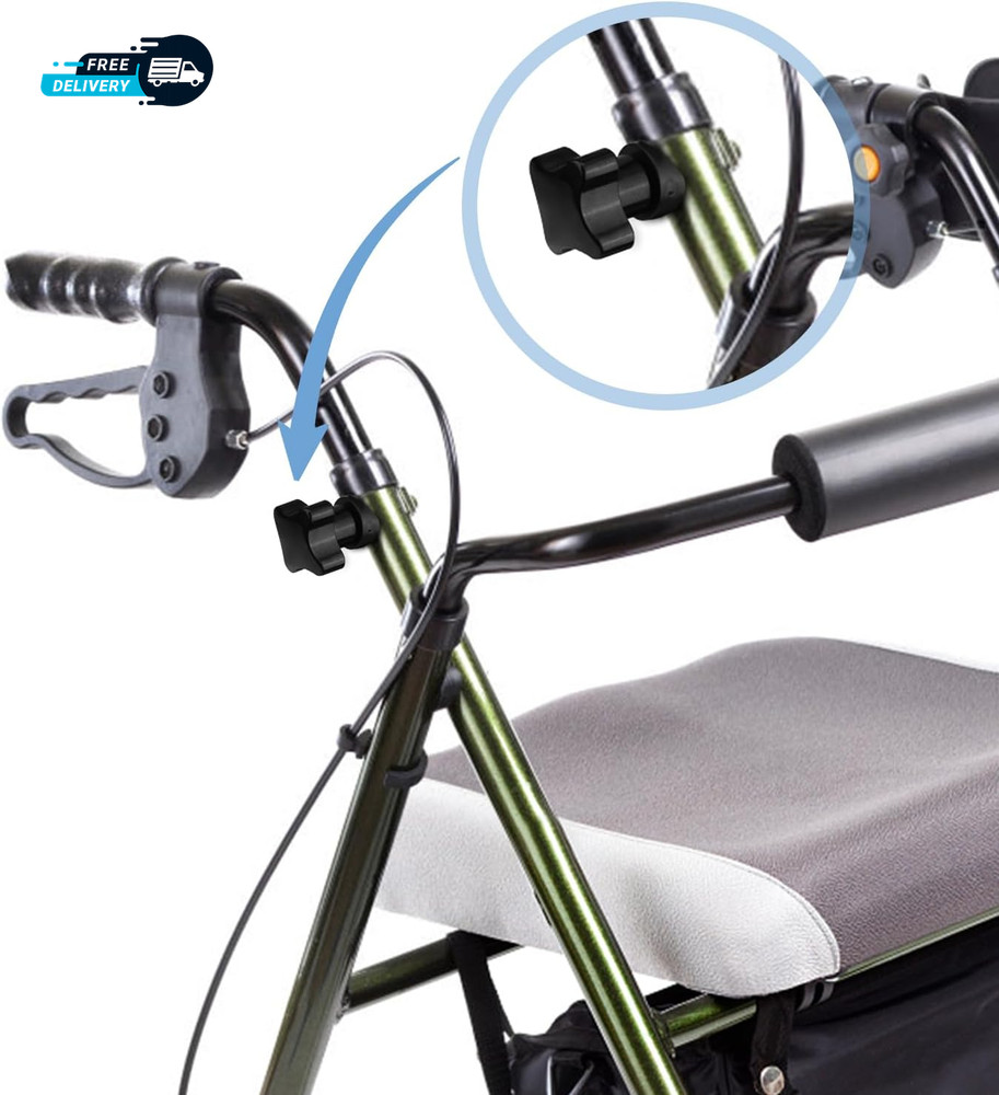 2 Sets Rollator Walker Replacement Arm Adjustment Knobs Comfortable Universal