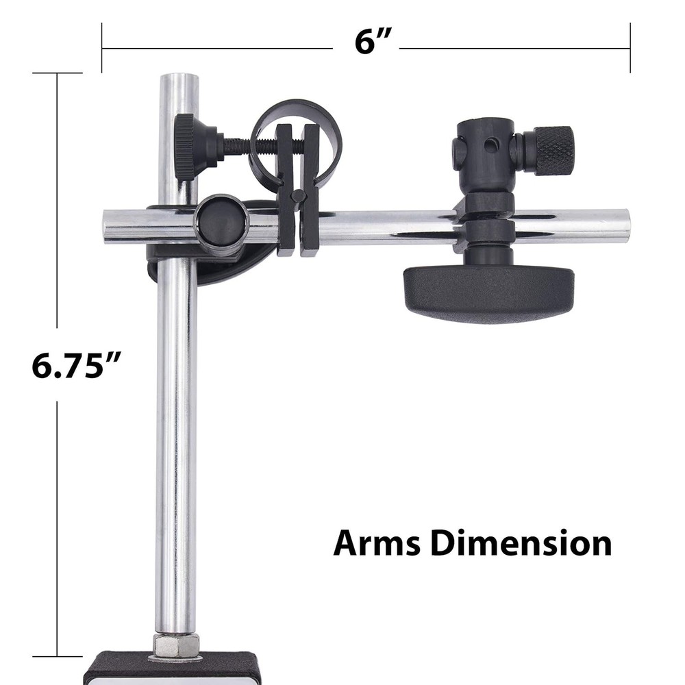 Precision Magnetic Base Stand with V-Shape Base for Dial Indicator - 176lbs Max