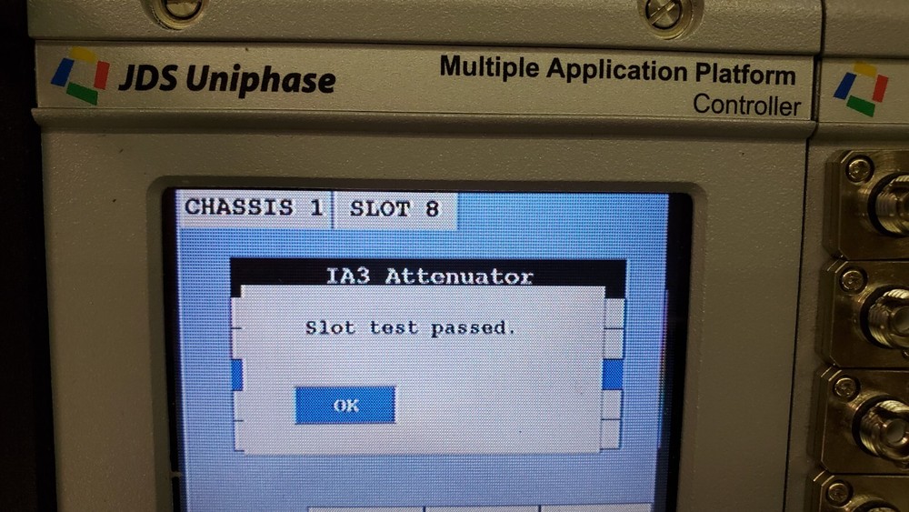 JDS Uniphase MAP+1111110 MAP Chassis / Mainframe & Controller With (7) Modules