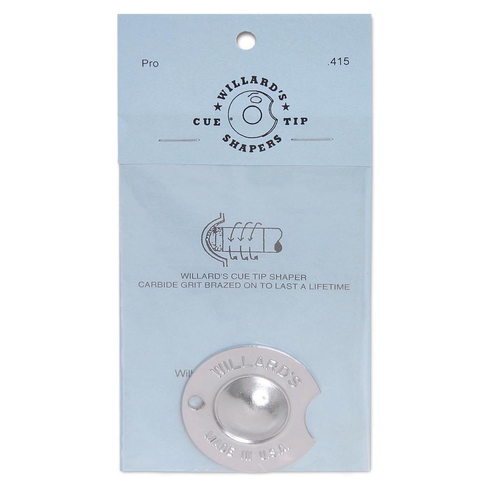 WILLARD'S Pool cue TIP SHAPER .415 inches Nickel radius