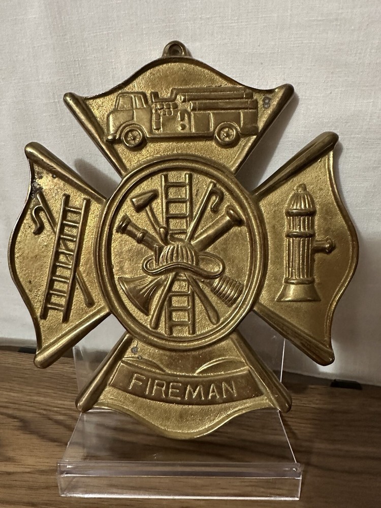 Brass Fireman’s Logo, Hangable