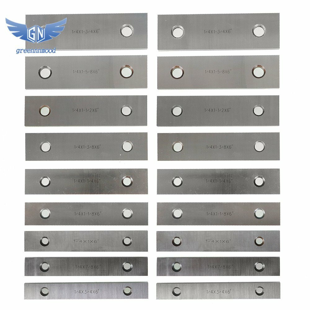 Steel Parallel Set 9 Pair 1/4 inch Thick 6 inch Long 0.0002 inch Precision