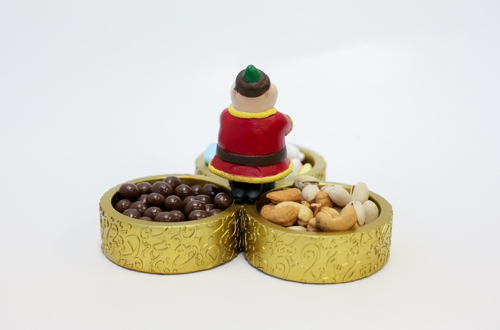 MBC Fananees Ramadan Fat Character 3 Circle Ceramic Tray فنانيس رمضان