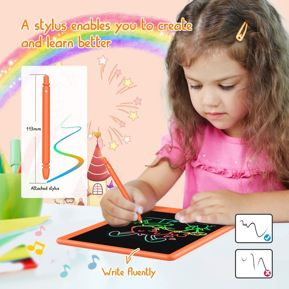 BUKEBU LCD Writing Tablet Doodle Board, Colorful Drawing Pad, Electronic Drawing