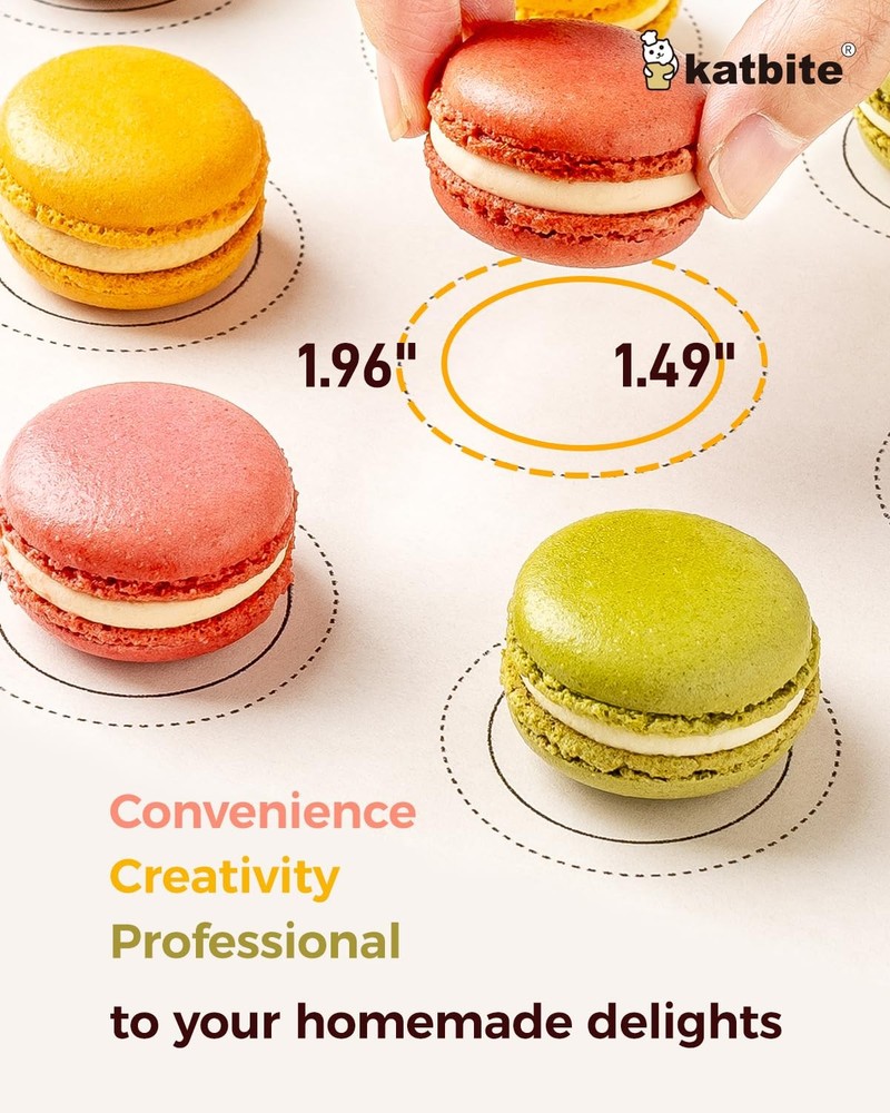 100 Sheets 12x16 Macaron Parchment Template, Printed Circle Baking Stencil