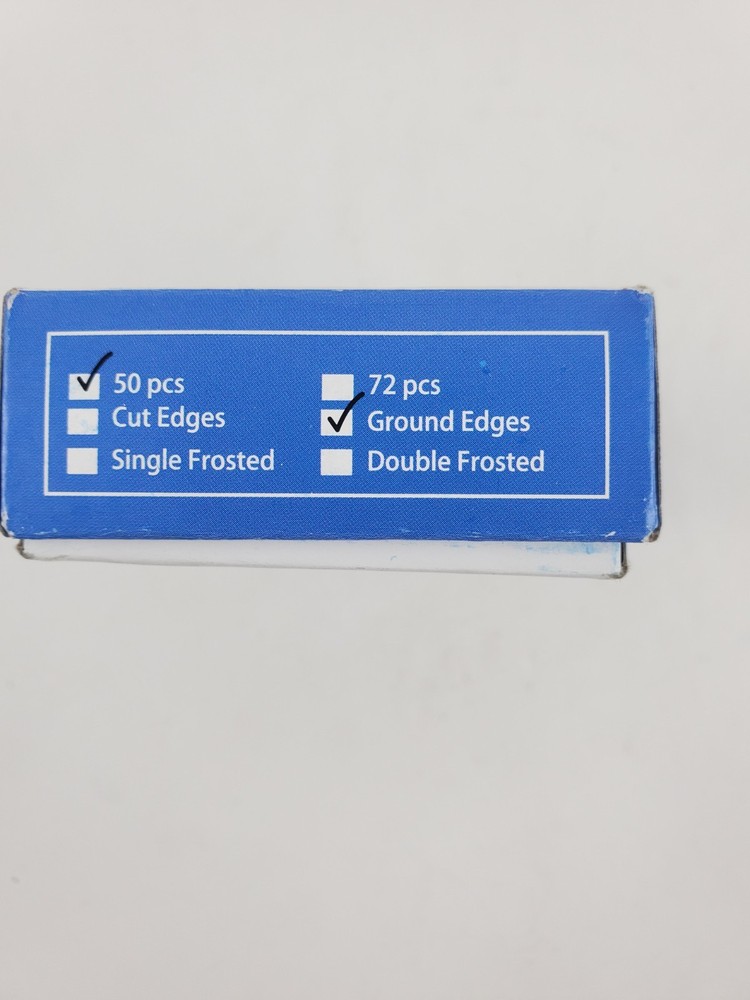 AmScope BS-50P Microscope Slides Pre-Cleaned Ground Glass Open Box (Approx 50pc)