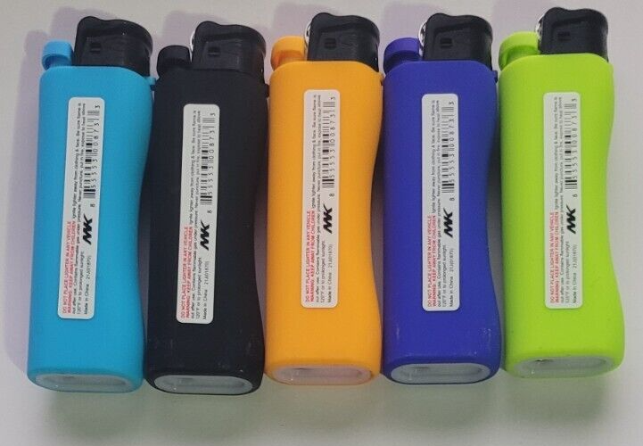 MK Grip Pro Refillable Butane Cigarette Lighter MultiColor 5 Count