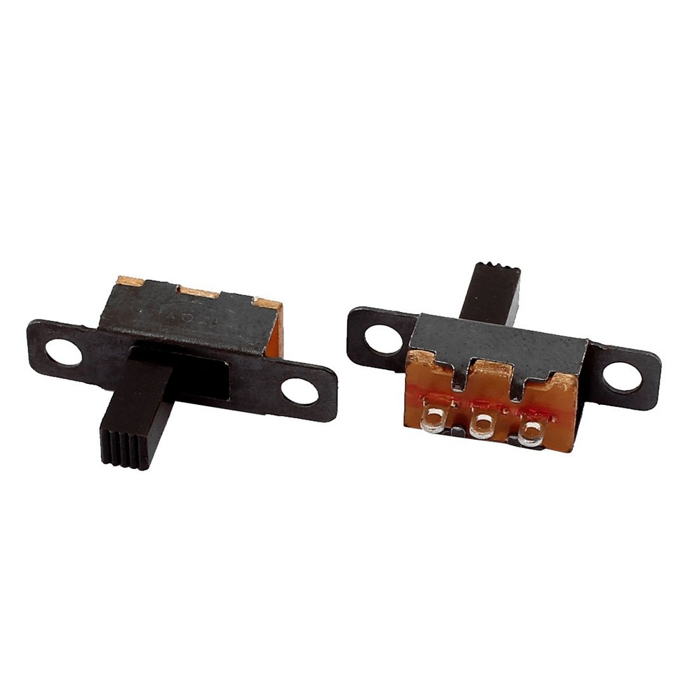 5Pcs 2 Position 3P SPDT Panel Mount Micro Slide Switch Latching Toggle Switch
