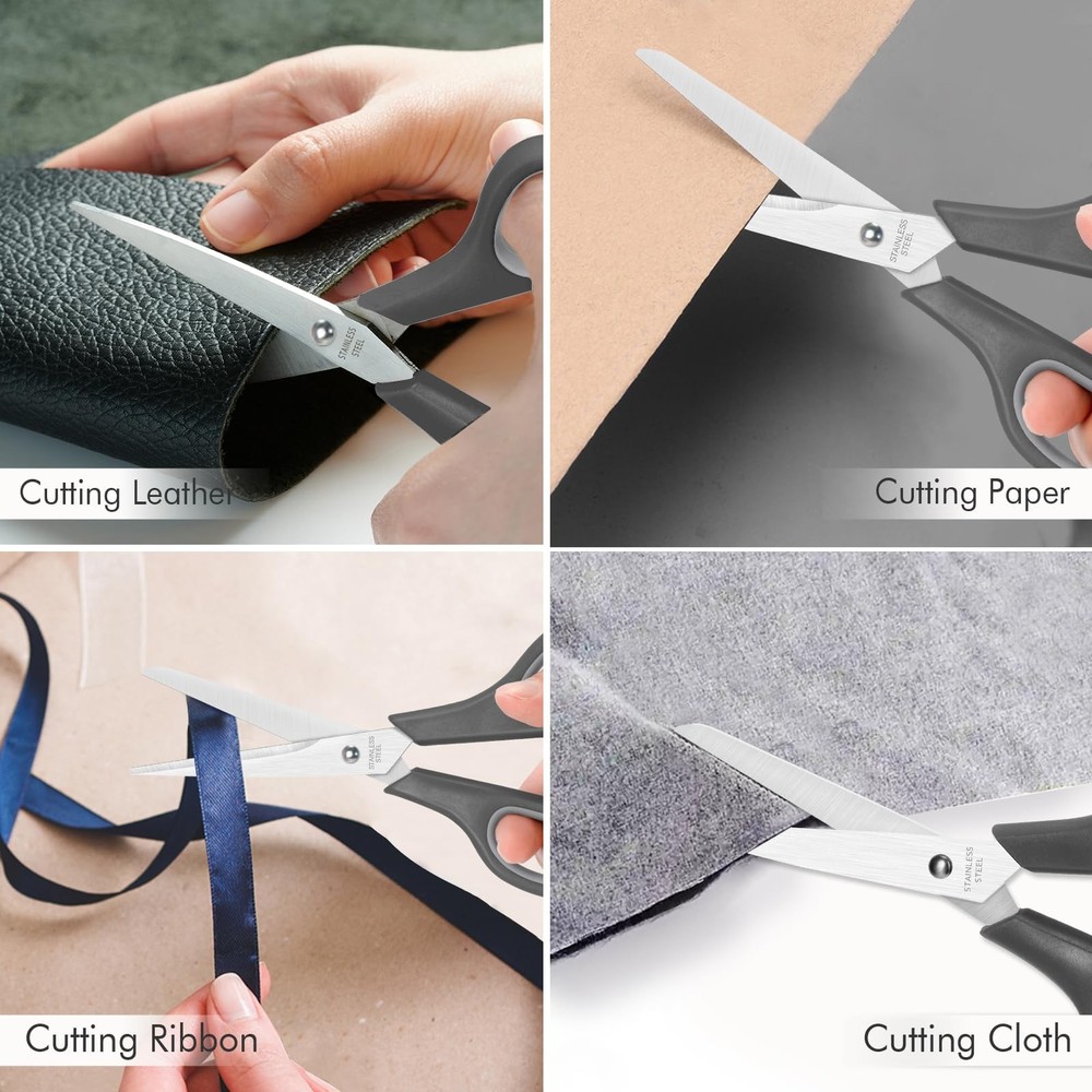 30 Pack Scissors Bulk, 8 Inch Sharp Scissors All Purpose for Office School Cl...