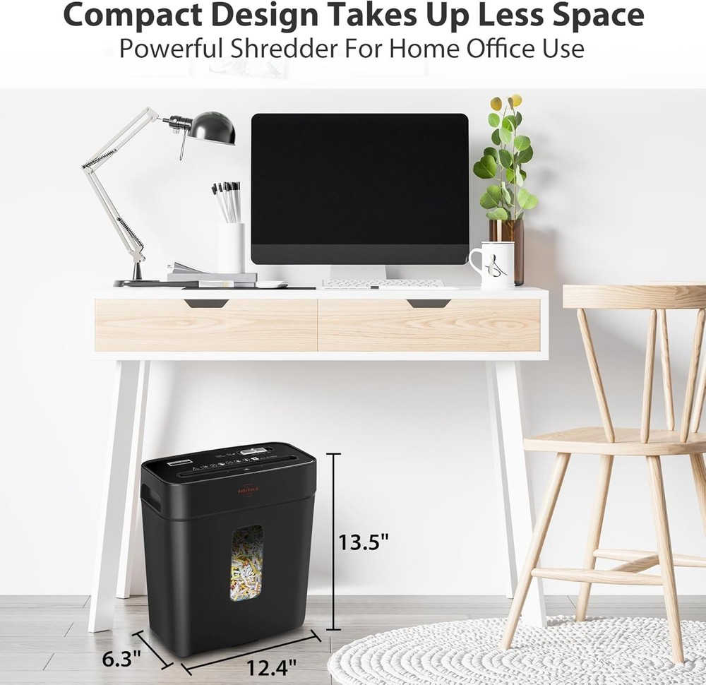 High-Security 8-Sheet Shredder – Effortless Emptying and User-Friendly Design