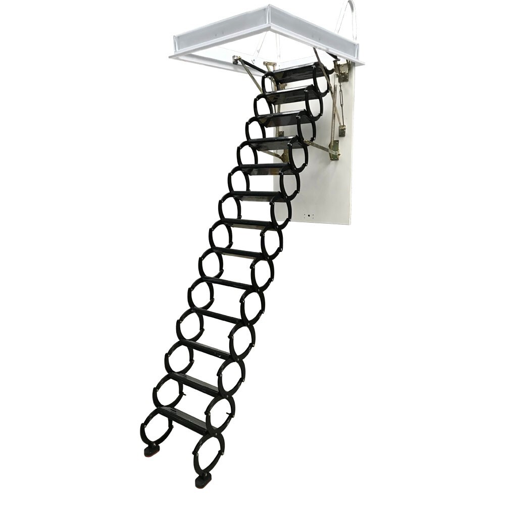 PreAsion Hidden Telescopic Folding Attic Pull Down Ceiling Ladder 10.5ft 13 Step