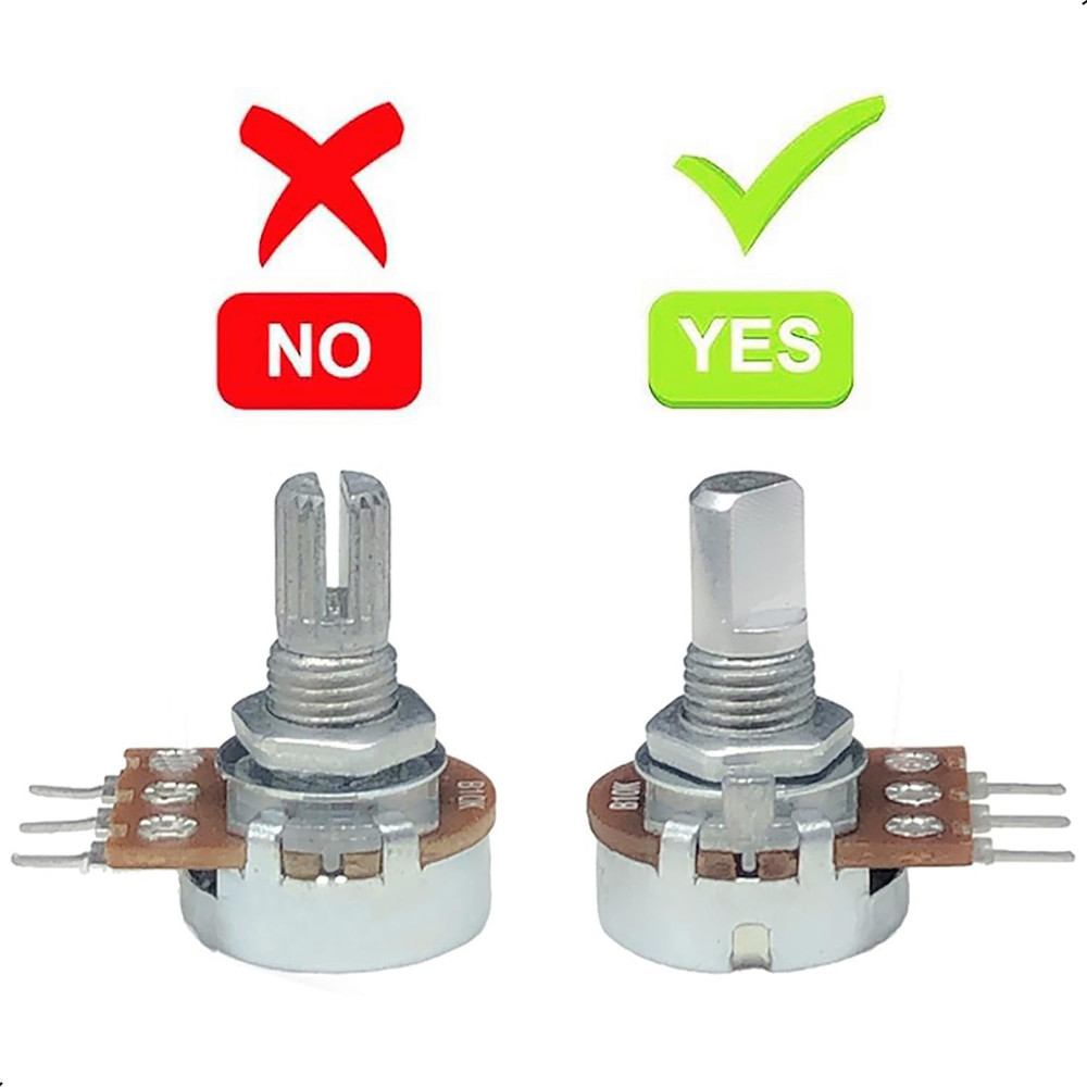 10Pcs 6mm D Type Potentiometer Control Knobs, Plastic Volume Audio Mixer Bass...