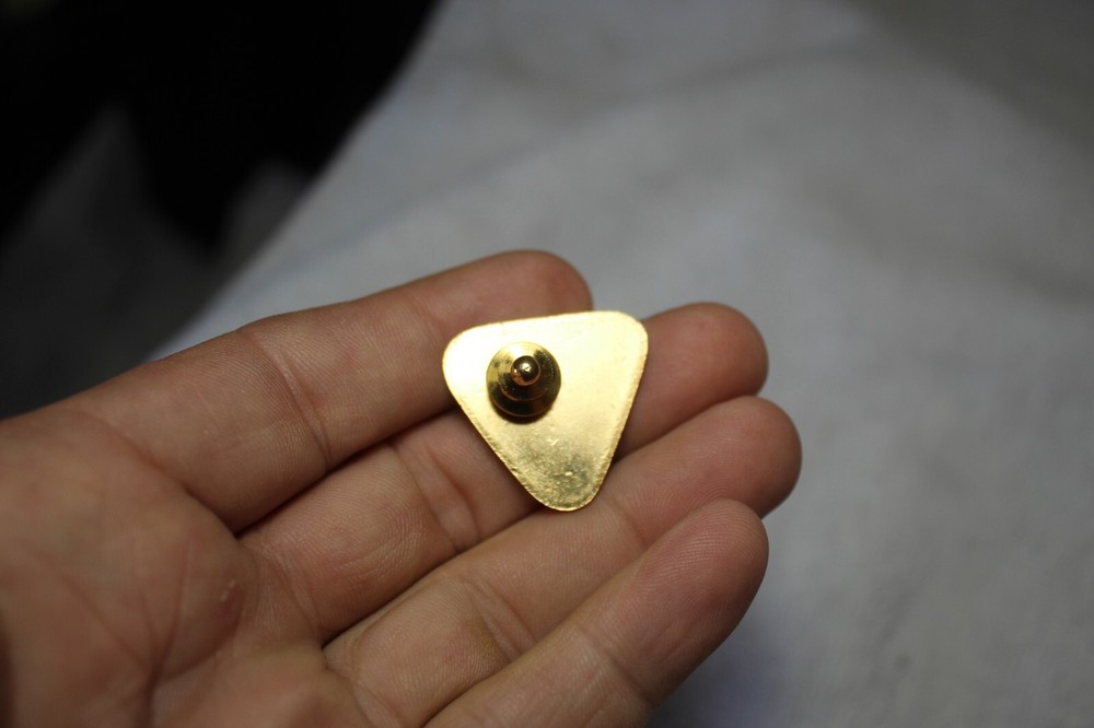 Masonic Lapel Pin, Yellow Triangle