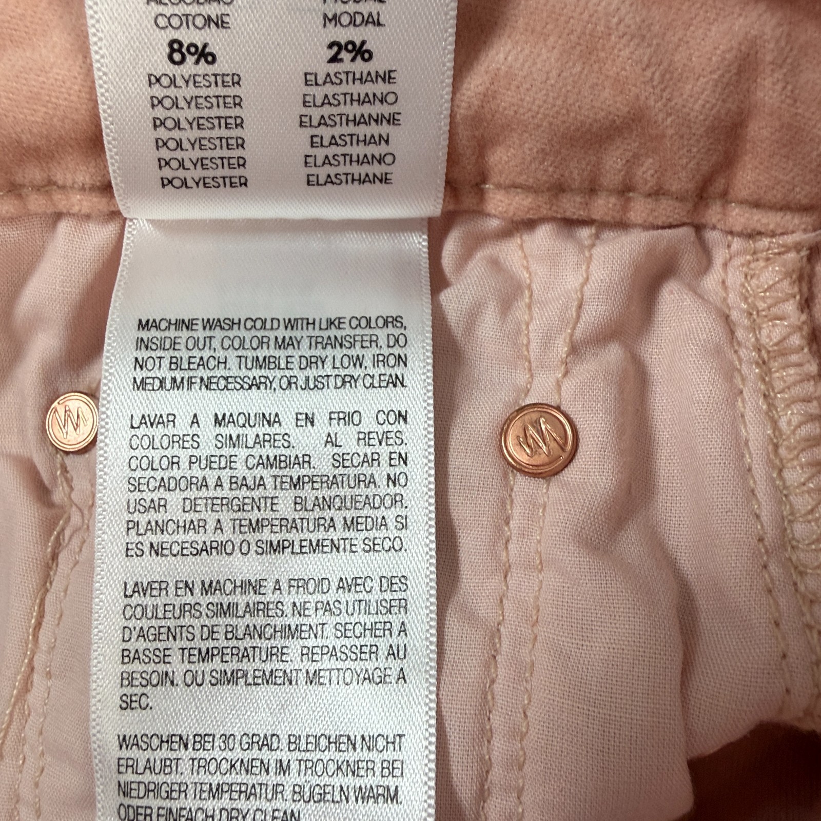 Mother High Waisted Looker Lipstick and Other Stories Pink Velvet Jeans Sz 27