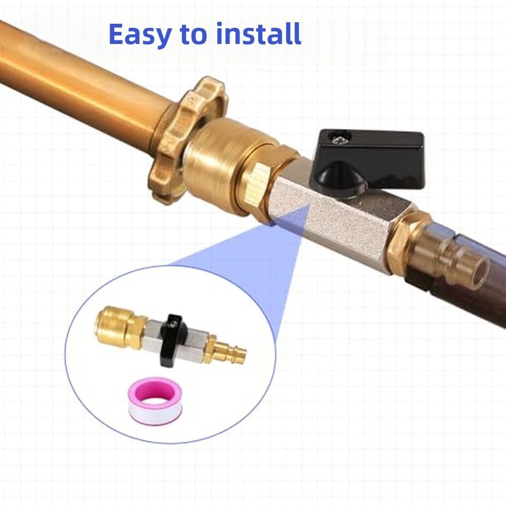 Air Compressor Hose Connector 14 Inch Brass With Fast Release Coupling