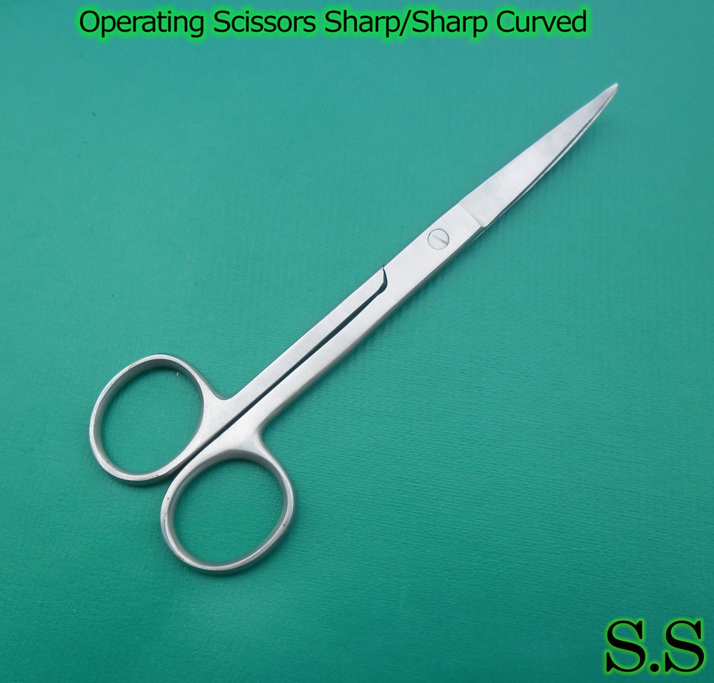 3 PIECES OF OPERATING DISSECTING SCISSORS 6" CURVED SHARP SHARP