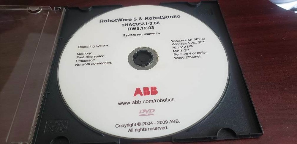 ABB RobotWare 5 & RobotStudio 3HAC8531-3.68 Software | Version 5.12.03