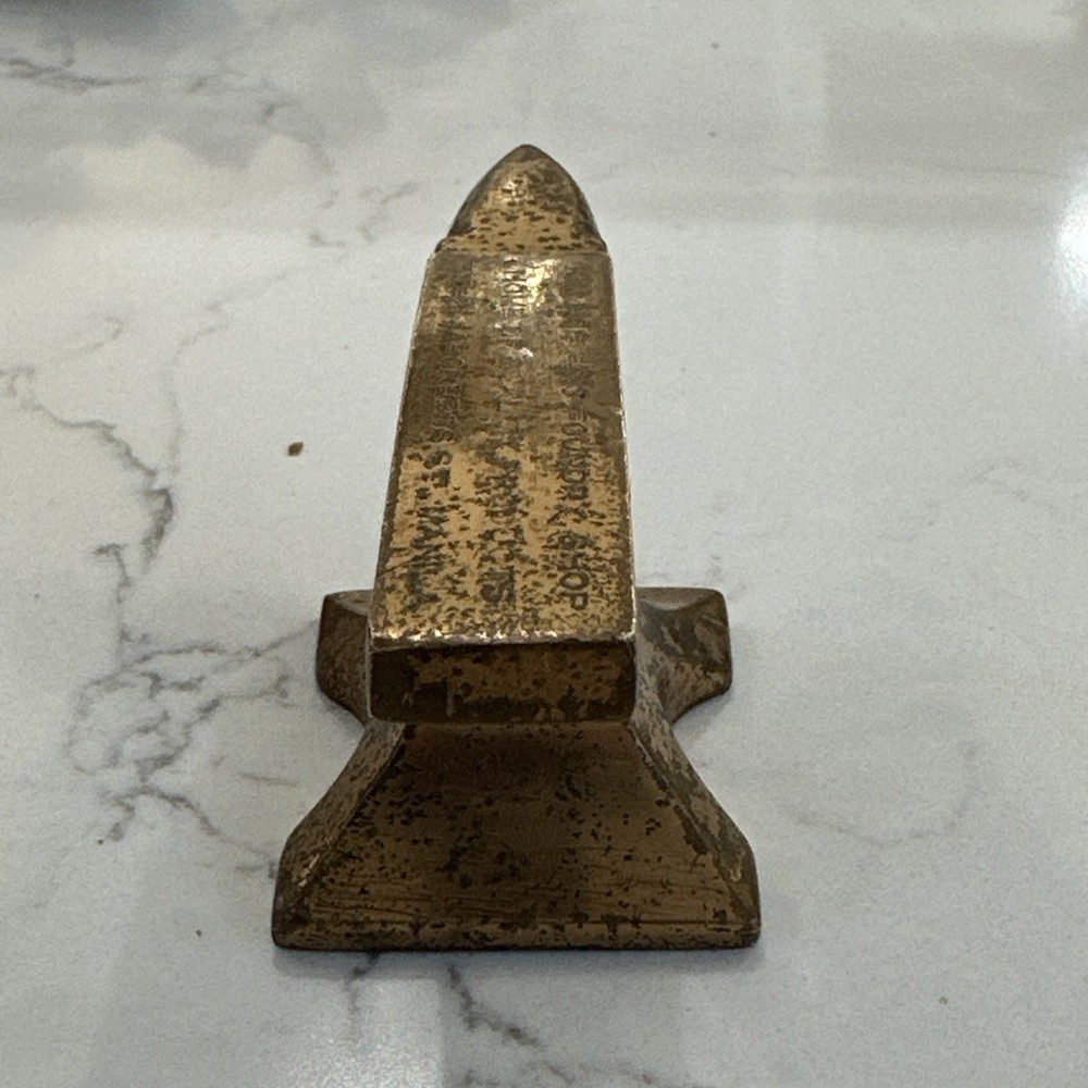 Vintage Mini Brass Anvil Marked