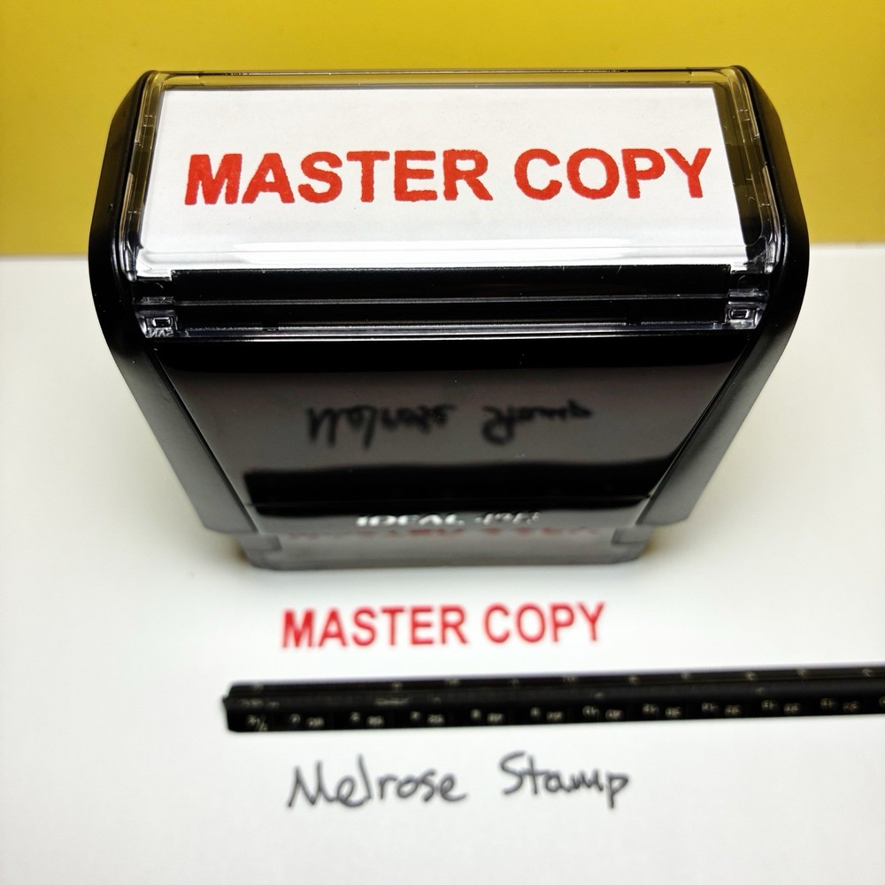 Master Copy Rubber Stamp Red Ink Self Inking Ideal 4913