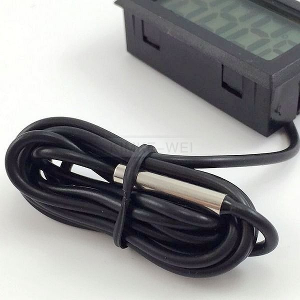 Mini Black Digital LCD Thermometer Temperature Meter Probe Sensor New