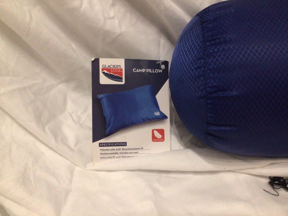 New Glaciers Edge Camp Pillow Light Weight Polyester